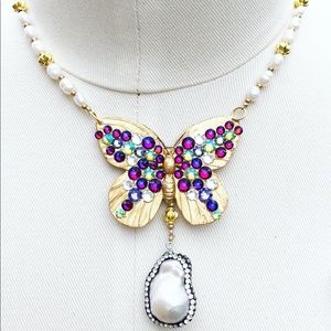 Swarovski Crystal Butterfly Necklace